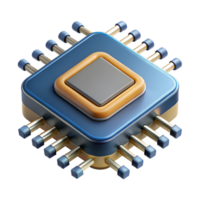 breathtaking memorable Microchip with intricate circuitry with Transparent Background png