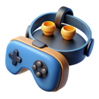 captivating standout VR headset with controllers with Transparent Background png