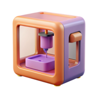 bold sumptuous D printer printing an object with Transparent Background gallery standard png