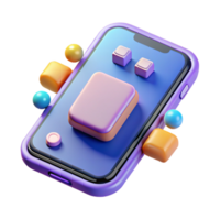 dynamic picturesque Concept art style, hyper-specific isolated cutout of a modular smartphone, customizable mobile technology with Transparent Background flawless png