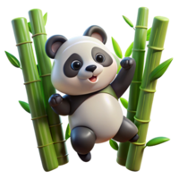 elegant contemporary A Playful Panda Cub Tumbling Through a 4K png