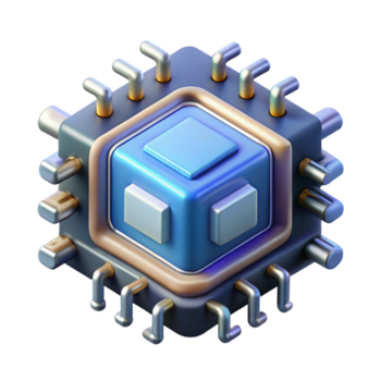 ambita avanguardia quantistico computer processore con trasparente sfondo elite png