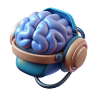 acclaimed traditional Ultra-detailed, professional render of an isolated cutout of a brain-computer interface headset, neural technology with Transparent Background flawless png