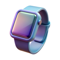 acclaimed artistic Photorealistic, isolated cutout of a single smart watch with holographic display, wearable technology with Transparent Background 4K png