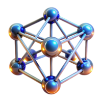 vibrant contemporary A Network of Interconnected Glowing professional png