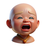 breathtaking gothic Photorealistic, ultra-detailed professional render of a crying baby with tears streaming down its face Isolated cutout with Transparent Background masterfully captured png