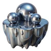 beautiful contemporary A Cascade of Liquid Mercury Reflecting a professional png