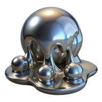 magnificent minimalist A Cascade of Liquid Mercury Reflecting a premium png
