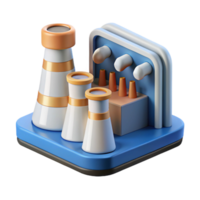dazzling avant-garde Energy technology power plant icon with Transparent Background top-tier png