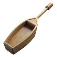 bold magnificent Hyper-specific professional render of a single Stygian boat oar, worn and weathered, isolated cutout with Transparent Background artisan png