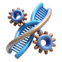 elegant standout A DNA double helix constructed from interconnected gears with Transparent Background png