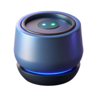 distinctive impressionist Hyper-specific, concept art style isolated cutout of a levitating smart speaker, voice assistant technology with Transparent Background 8K png