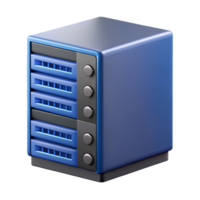 acclaimed industrial Photorealistic, isolated cutout of a single server rack unit, data center technology with Transparent Background professional png