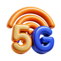 captivating nordic G network, wireless technology icon with Transparent Background expertly shot png