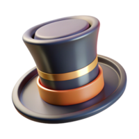 breathtaking abstract Concept art style, isolated cutout of a vintage top hat, ultra-detailed with Transparent Background precision png