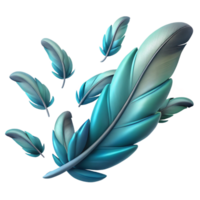 breathtaking victorian A single feather transforming into a flock of birds with Transparent Background original png