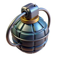 acclaimed organic Isolated cutout of a photorealistic, ultra-detailed professional render of a single cyberpunk grenade with visible wiring with Transparent Background crisp png