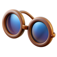dramatic splendid Hyper-specific, photorealistic isolated cutout of a vintage pair of spectacles with round lenses with Transparent Background ultra HD png
