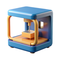 captivating energetic artistic D printer printing a small object with Transparent Background studio quality png