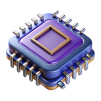 exceptional elegant Ultra-detailed, professional render of an isolated cutout of a quantum computer processor, next-generation computing technology with Transparent Background fine detail png