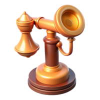 bold immaculate Concept art style, hyper-specific isolated cutout of a vintage candlestick telephone with Transparent Background elite png