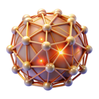 beautiful modern A Web of Interconnected Glowing Nodes exclusive png