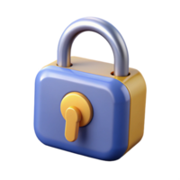 coveted nordic A single lock, closed and secure with Transparent Background professional png
