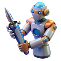dazzling joyful organic Hyper-specific, concept art style, isolated cutout, professional render of a cyberpunk robotic arm holding a scalpel with Transparent Background elite png