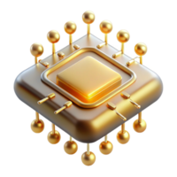 vibrant abstract A Levitating Microchip with Visible high resolution png