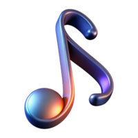 dazzling acclaimed A single musical note formed by a ribbon of light with Transparent Background png