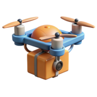 bold fascinating Delivery drone carrying a package with Transparent Background fine detail png