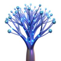 serene abstract A Bioluminescent Tree with Branches Made authentic png