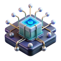 magnificent minimalist A Quantum Computer Processing Complex professional png