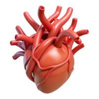 dreamy mesmerizing A beating human heart made of intertwined vines with Transparent Background perfect clarity png