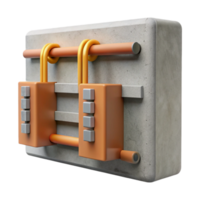 alluring coastal Concept art style, isolated cutout of a modular, prefabricated concrete wall panel with integrated wiring with Transparent Background sharp png