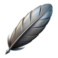 enchanting nostalgic mid-century Isolated cutout, ultra-detailed professional render of a single feather from a Valkyrie's helm with Transparent Background fine detail png