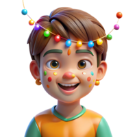 magnificent minimalist Portrait of a Child with Bright Colorful professional png