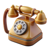 dazzling whimsical industrial A vintage telephone with a rotary dial with Transparent Background high resolution png