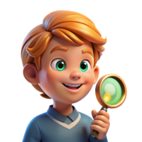 elegant artistic Portrait of a Child with a Curious high resolution png
