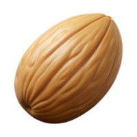 distinctive art deco Photorealistic ultra-detailed isolated cutout of a single almond, shelled, with Transparent Background 4K png