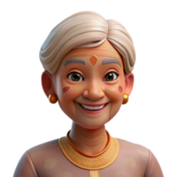 serene traditional Portrait of an Elderly Woman with authentic png