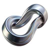dazzling dynamic geometric Ultra-detailed, concept art style, isolated cutout of a single, abstract, flowing ribbon of liquid metal with Transparent Background elite png