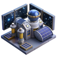 extraordinary artistic Space Station Modular Design Solar detailed png
