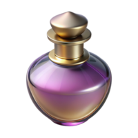 bold elegant Concept art style, isolated cutout of a single Art Nouveau perfume bottle, photorealistic, ultra-detailed, professional render with Transparent Background genuine png