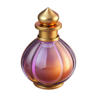 alluring sought-after Concept art style, isolated cutout of a single Art Nouveau perfume bottle, photorealistic, ultra-detailed, professional render with Transparent Background png