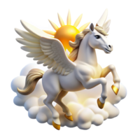 elegant classic A Proud Pegasus Its White Wings high quality png