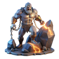 magnificent creative A Powerful Titan Chained to a Mountain authentic png