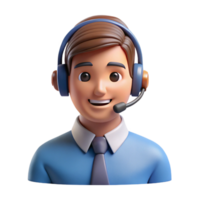 acclaimed industrial Portrait of a helpful customer service representative, with Transparent Background museum quality png