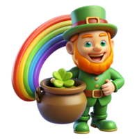 wonderful rustic A Mischievous Leprechaun Guarding His Pot high resolution png