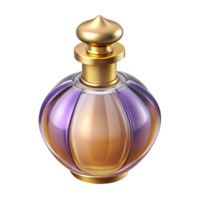 elegant joyful elegant Concept art style, isolated cutout of a single Art Nouveau perfume bottle, photorealistic, ultra-detailed, professional render with Transparent Background high resolution png